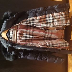 Burberry Black Down Jacket Size Small